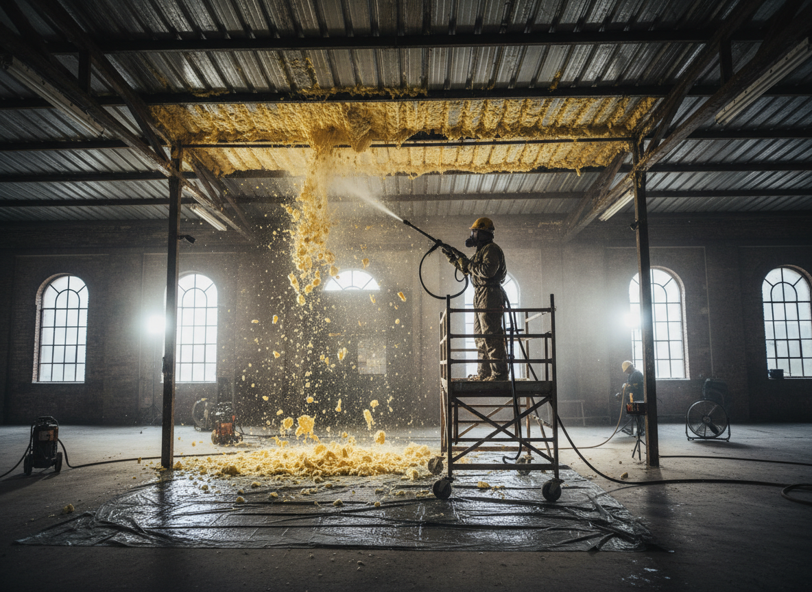 Warehouse Spray Foam Removal in York, North Yorkshire